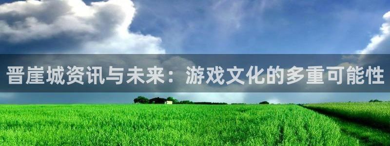 奇亿娱乐注册测速：晋崖城资讯与未来：游戏文化的多重可能性