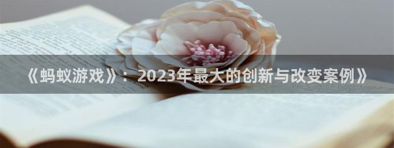 奇亿娱乐注册开户：《蚂蚁游戏》：2023年最大的创新与改变案